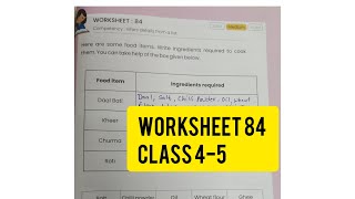 worksheet 84 class 45worksheetclass4class5manishakinraवर्कशीटवर्कबुकworkbookworkbookenglish [upl. by Ritch19]