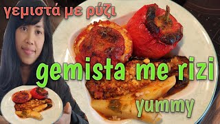 gemista me rizi yummy γεμιστά με ρύζι νόστιμο [upl. by Blalock]