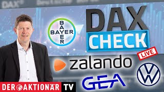 DAXCheck LIVE Bayer Gea Group JOST Werke KnorrBremse Lufthansa Volkswagen Vz Zalando [upl. by Jahdal]