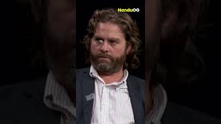 Brad Pitt Spits Gum On Zach Galifianakis Face shorts [upl. by Hsatan]