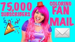 Coloring Fan Mail  75000 SUBSCRIBERS  KiMMi THE CLOWN [upl. by Rhoads]