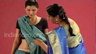 Wearing Kariakal saree fisher women clothing style Pondicherry [upl. by Amato]