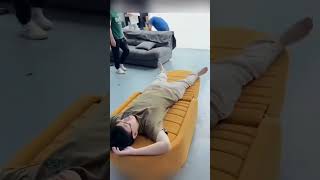 Foldable sofa bed yellow sofainnovation sofaarmchaircouchchairsleeping bedfurnituresofa set [upl. by Art]