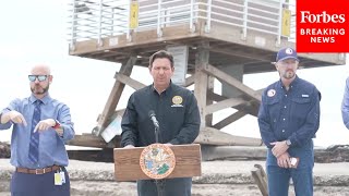 BREAKING NEWS Gov Ron DeSantis Visits Bradenton Beach FL In The Aftermath Of Hurricane Helene [upl. by Lavina324]