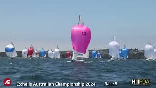 Day 3  Race 5 of the Etchells Australian National Title 2024 [upl. by Cohin]