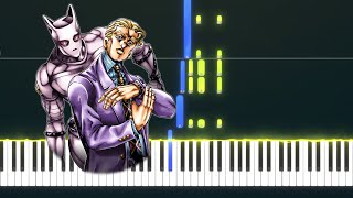 Yoshikage Kiras Theme PIANO TUTORIAL Sheet in the description [upl. by Ahcire]