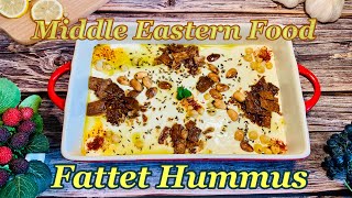 How to make middle eastern Style Fattet Hummus very simple amp easy but very delicious🥰 فتة الحمص 🥰 [upl. by Alberto]