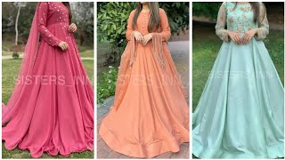 Latest raw silk Suitstylish silk frock dresses designs ideas [upl. by Llewop]