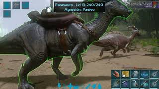 sobreviviendo 100 días en ark mobile tameando una pareja para criar parasaurios [upl. by Ael]