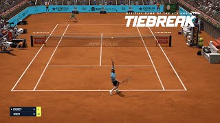 TIEBREAK  Alexander Zverev Vs Dominic Thiem I Madrid Masters I Expert Difficulty PS5 [upl. by Anbul]