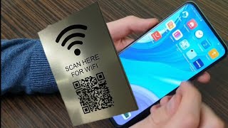 How to scan wifi qr code in huawei y9s  Huawei y9s wifi qr code scanner [upl. by Aralomo]