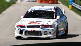 2 x Mitsubishi Lancer Evolution 6 Hillclimb Racing Starts Accelerations amp Turbo Noises [upl. by Nylimaj]