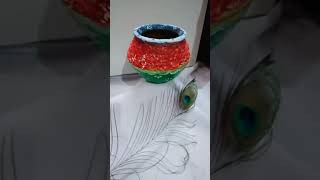 potdecoratcolourfullpantingyoutube art trending video love [upl. by Ilesara]