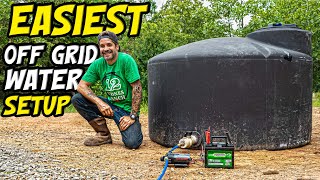 Easiest OFF GRID Water Setup for TINY HOUSE or SHED TO HOUSE  FAILED Until I got it RIGHT [upl. by Liscomb422]