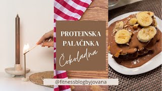 ČOKOLADNE PROTEINSKE PALAČINKE💕 [upl. by Hgielyk]