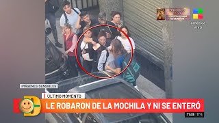 Alerta por pungas en la city porteña le robaron la mochila y ni se enteró [upl. by Aicined878]