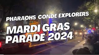 2024 PharaohsConde Explorers  Mardi Gras Parade  Mobile Alabama [upl. by Atsirtal]