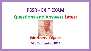 PSSR  EXIT EXAM  Questions and Answers  Latest [upl. by Carman]