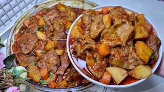 Receta perfekte për Mish Viçi në furrë me perime që mbetet i butë dhe tejet i Shijshëm  Beef recipe [upl. by Nylhtak]