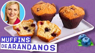 LOS MEJORES MUFFINS O MAGDALENAS DE ARÁNDANOS  AnnasPasteleria [upl. by Todd]