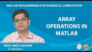 Array Operations in MATLAB [upl. by Gonsalve876]