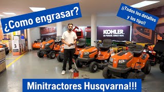 ENGRASE Minitractores HUSQVARNA [upl. by Aneehs397]