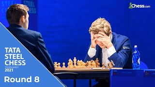 Esipenko Shocks Carlsen  Tata Steel 2021 [upl. by Latnahs]