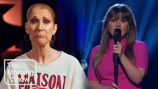 Celine Dion moved to tears by Kelly Clarkson’s epic cover [upl. by Acirat761]