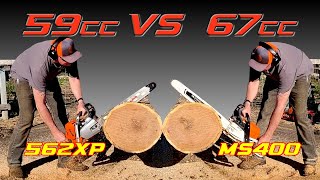 Husqvarna 562XP vs Stihl MS400 400 562 [upl. by Renraw]