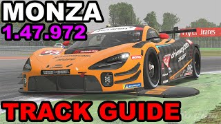 iRacing McLaren 720S GT3 EVO Monza  Track Guide  Hotlap [upl. by Ingvar]