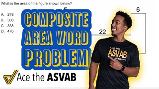 ASVAB AFQT  Geometry Challenge Question  Learn Area of Composite Shapes 3 Ways to Solve [upl. by Teodor]