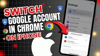 How to Switch Google Account in Chrome in iPhone  iPad  IOS ✅ [upl. by Atwekk717]