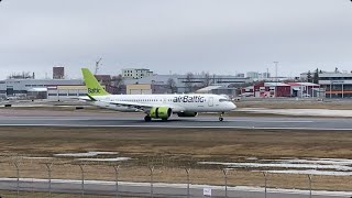 AirBaltic A220 Landing at Tallinn🇪🇪 from Munich🇩🇪 [upl. by Anilorac]