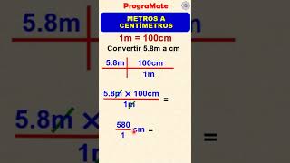 METROS A CENTÍMETROS  fácil y rápido Shorts 👍 [upl. by Finella]