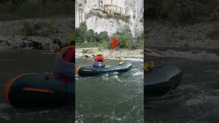 Packraft surfing in Gorges Ardeche [upl. by Erehc327]