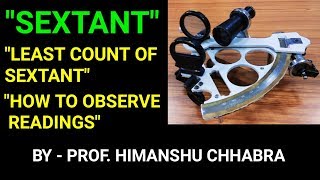 Sextant  Least count of Sextant  How to observe readings  Hindi [upl. by Kannav]