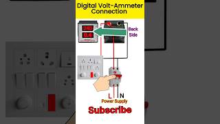 How To Digital Volt Ammeter Connection  Digital Meter Wiring  Shorts  Ytshort  Viral [upl. by Vladamar]