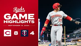 Reds vs Twins Game Highlights 91324  MLB Highlights [upl. by Zeta58]