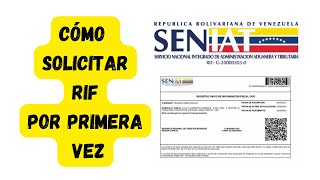 Cómo Solicitar Rif por primera Vez [upl. by Niassuh]