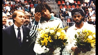 Ronald Agenor vs Yannick Noah  67 46 46 Historic Final ATP World Tour Basel Switzerland 1987 [upl. by Ahsaret795]