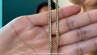 3mm Flat Curb Hawaii Rope Chains Review [upl. by Enillebyam]