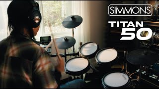 Simmons Titan 50  5Piece Electronic Drum Kit with Mesh Heads [upl. by Annavoj]