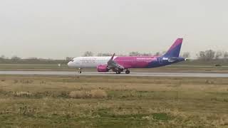 Wizz Air Airbus A321neo landing in HamburgFinkenwerder XFWEDHI [upl. by Ina]