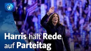 Parteitag der Demokraten Harris verspricht einen „neuen Weg voran“ [upl. by Dollie]