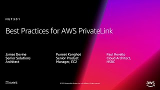 AWS reInvent 2018 Best Practices for AWS PrivateLink NET301 [upl. by Lacie]