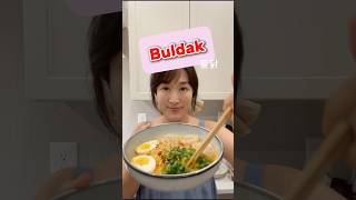 Buldak carbonara with mayo and yolk So delicious buldak buldakramen buldaknoodles 불닭 [upl. by Dickman376]