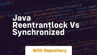 java reentrantlock vs synchronized [upl. by Azrim]