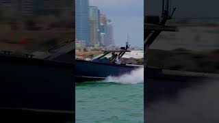 Beautiful blue Lekker Dutch aluminum boat at the Haulover Inlet [upl. by Kress301]