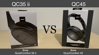 2021 Comparison  Bose QC35ii vs Bose QC45  QuietComfort 35ii vs QuietComfort 45 [upl. by Bohaty]