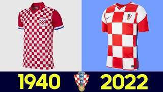 ⚽ The Evolution of Croatia Football National Team Kit  All Croatia Football Jerseys in History 2022 [upl. by Ehcar]